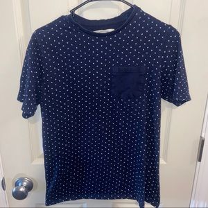 Native Code mens pocket t shirt blue medium 100% cotton